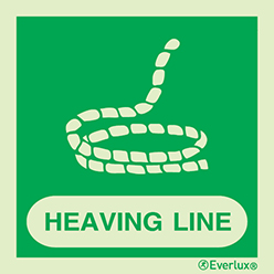 Heaving line IMO sign with supplementary text - S 02 79