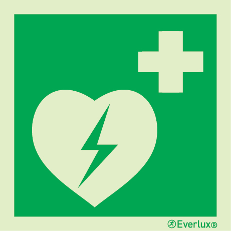 Automated external heart defibrillator sign - S 03 01