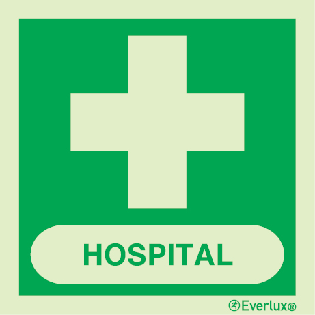 Hospital sign - with supplementary text | IMPA 33.4139 - S 03 11