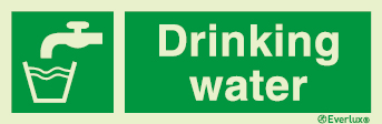 Drinking water sign with supplementary text|IMPA 33.4180 - S 03 44