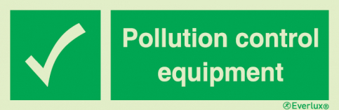 Pollution control equipment sign with supplementary text|IMPA33.4181 - S 03 53
