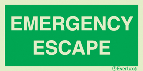 Emergency escape - text only sign | IMPA 33.4345 - S 04 51