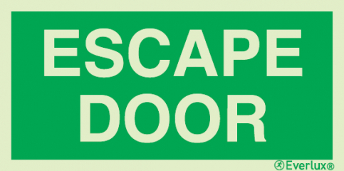 Escape door - text only sign | IMPA 33.4343 - S 04 52