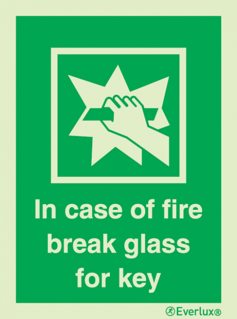 In case of fire break glass for key - S 05 61