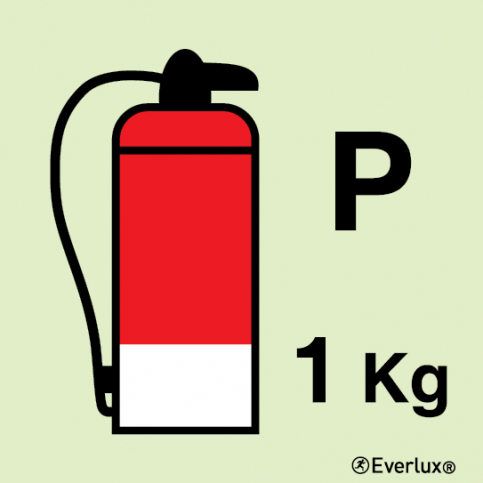 1 Kg Powder fire extinguisher IMO sign - S 13 62