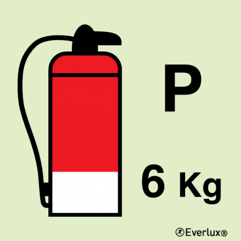 6 Kg Powder fire extinguisher IMO sign - S 13 65