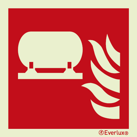 Fixed fire extinguishing installation sign - S 16 95