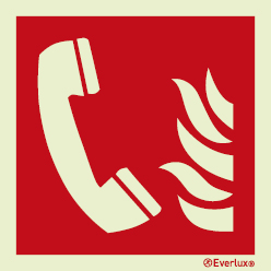 Fire emergency telephone sign | IMPA 33.6104 - S 18 06