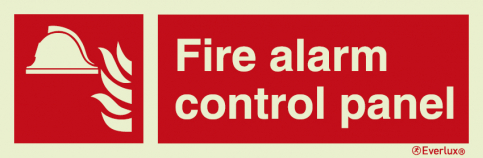 Fire alarm control panel sign - landscape - S 19 32