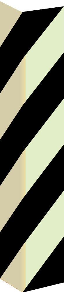 Corner marking strip with black stripes - S 27 03