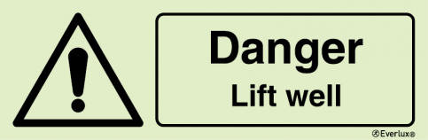 Danger Lift well sign - S 30 87