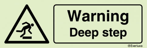 Warning Deep step sign - S 30 90