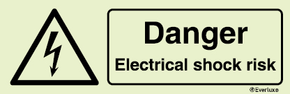 Danger electrical shock risk sign | IMPA 33.7613 - S 31 53