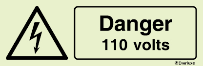 Danger 110 volts sign | IMPA 33.7619 - S 31 55