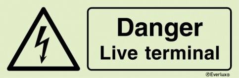 Danger live terminal sign | IMPA 33.7627 - S 31 63
