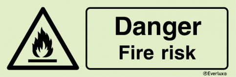 Danger fire risk sign | IMPA 33.7630 - S 31 67