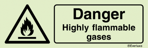 Danger highly flammable gases sign | IMPA 33.7632 - S 31 68