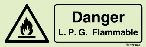 Danger L. P. G. flammable sign | IMPA 33.7634 - S 31 70