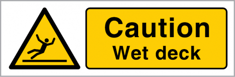 Caution wet deck sign | IMPA 33.7573 - S 32 76