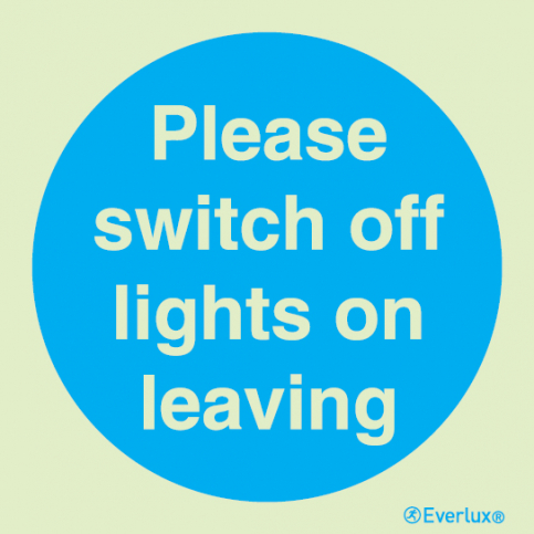 Please switch off lights sign - S 34 24