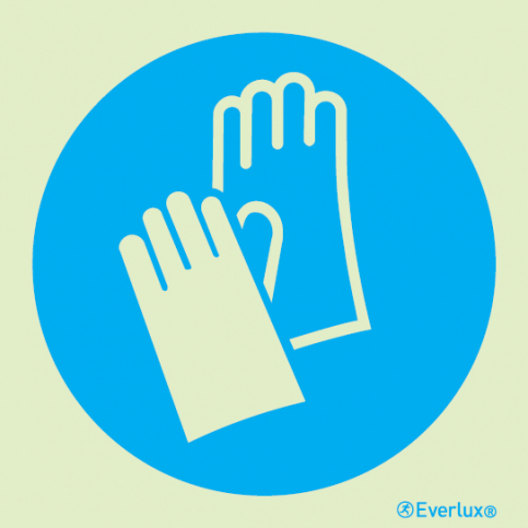 Wear protective gloves - mandatory sign | IMPA 33.5649 - S 35 06