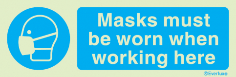 Masks must be worn when working here sign - S 35 57