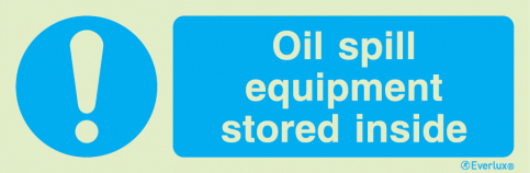 Oil spill equipment stored inside - mandatory sign - S 35 88