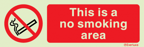 This is a no smoking area sign | IMPA 33.8532 - S 38 53