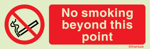 No smoking beyond this point sign | IMPA 33.8533 - S 38 54