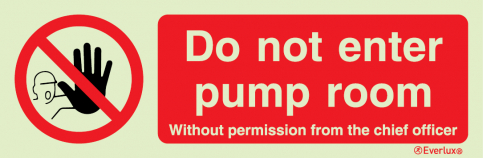 Do not enter pump room sign | IMPA 33.8546 - S 38 65