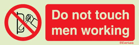 Do not touch men working sign | IMPA 33.8564 - S 38 72