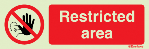 Restricted area sign - S 39 74