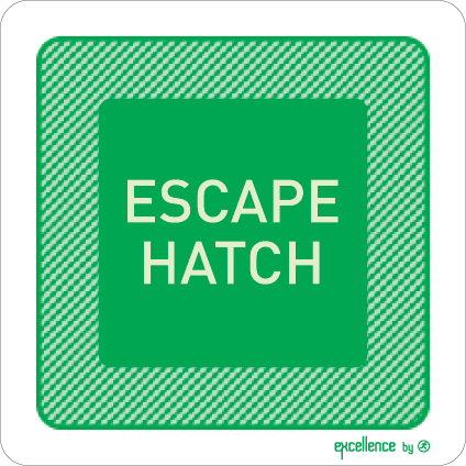 Escape hatch sign - Excellence by Everlux for super yachts - S 43 26