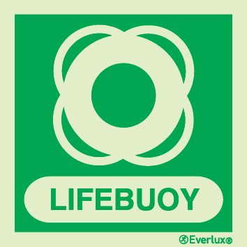 Lifebuoy IMO sign with supplementary text - S 43 53