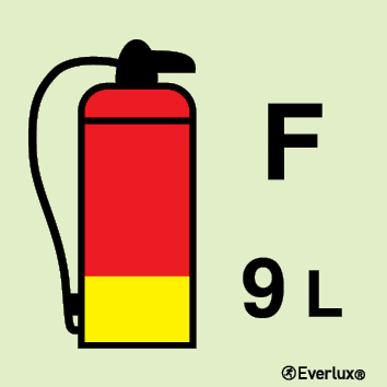 9 L Foam Fire extinguisher sign - S 43 77