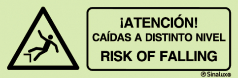 Risk of falling safety sign - S 44 06