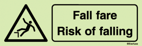 Risk of falling safety sign - S 44 19