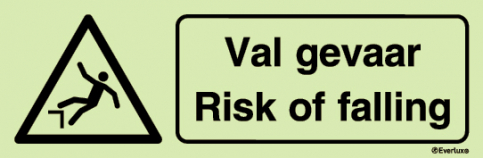 Risk of falling safety sign - S 44 26