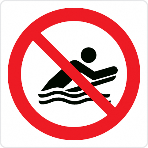 No body boarding - prohibition sign - S 45 24