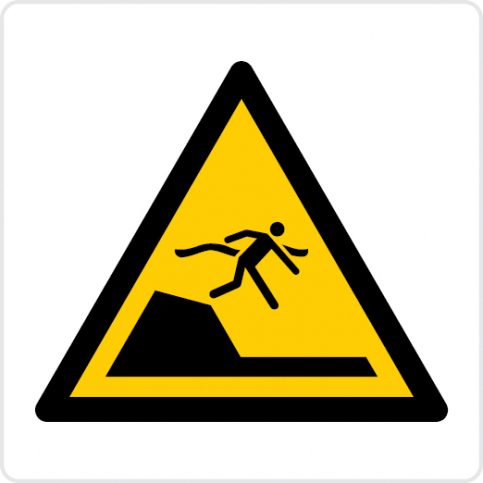 Sudden drop in swimming or leisure pools - warning sign - S 45 59