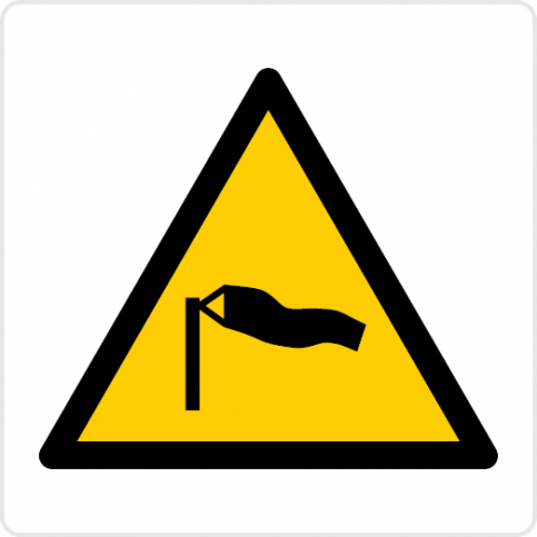 Strong winds - warning sign - S 45 67