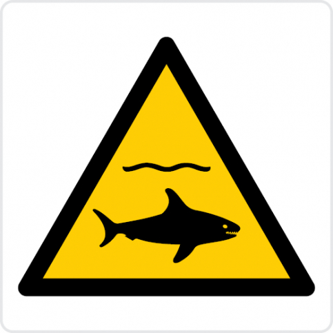 Sharks - warning sign - S 45 71