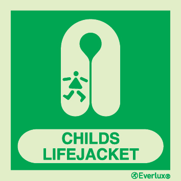 Childs lifejacket with complementary text sign - S 46 19