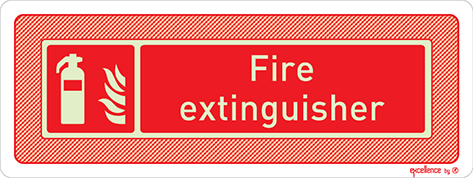 Fire extinguisher sign - Excellence by Everlux for super yachts - S 48 11