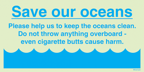 Save our oceans sign - S 63 72