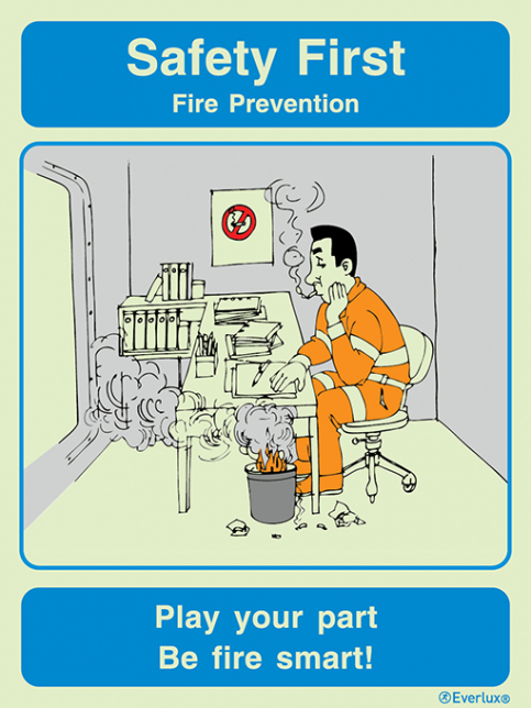 Fire prevention - Safety first awareness poster - S 65 04
