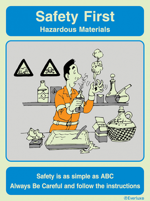 Hazardous materials - Safety first awareness poster - S 65 06