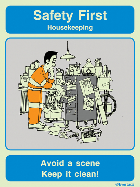 Housekeeping - Safety first awareness poster - S 65 07