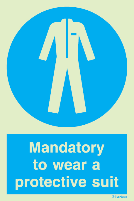 Wear a protective suit mandatory action sign - SC 083