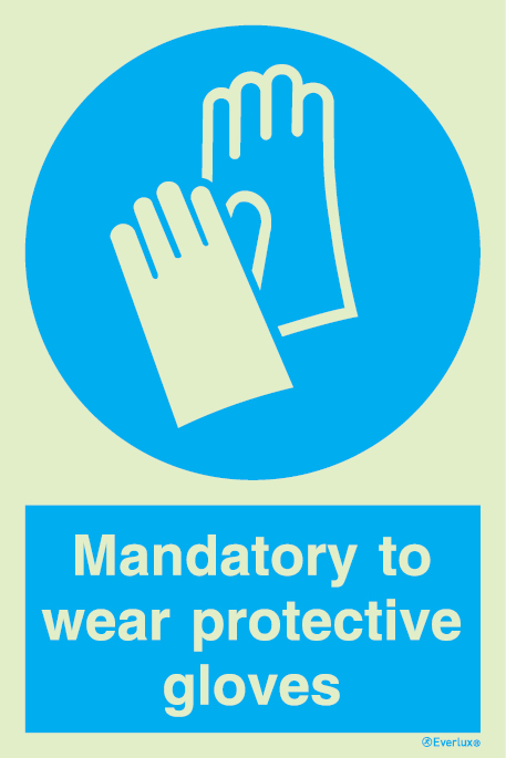 Wear protective gloves mandatory action sign - SC 084